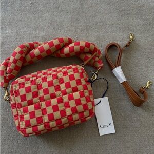NWT Clare V. Lucie Quilted Checker Crossbody